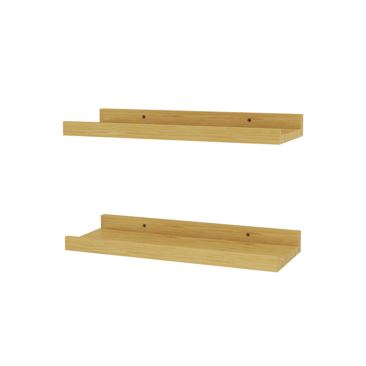 WANDREGAL Linus Naturholz 40 x 4 cm 2er Set - Eichefarben, Holzwerkstoff (40/4/15cm) - Vicco