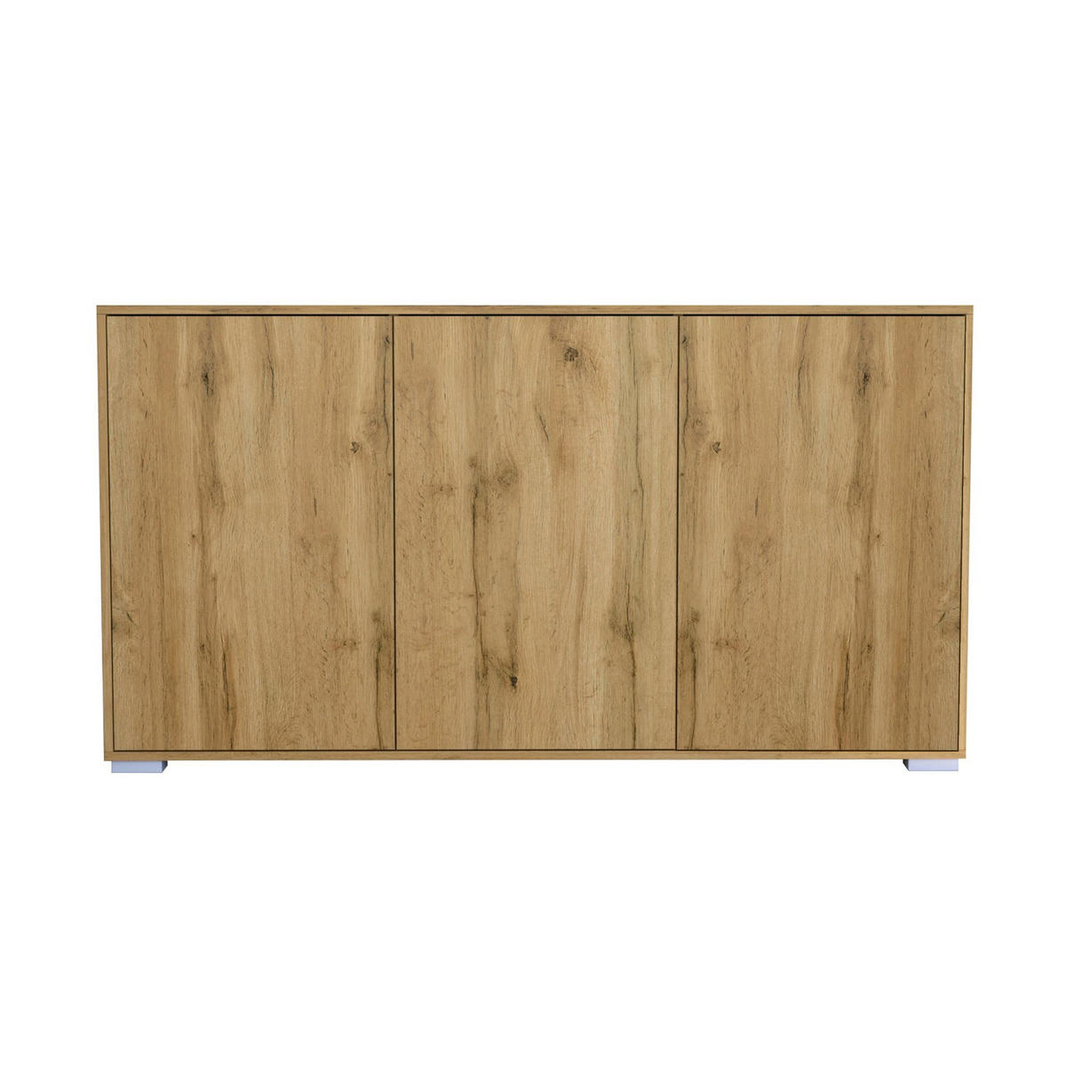 SIDEBOARD Elena, Kommode mit Push-to-Open, Made in Germany, Moderner Schrank, Eiche Evoke (152,5 x 83 x 37 cm) - Eiche Wotan, Holzwerkstoff (152.5/83/37cm) - InnoFurn