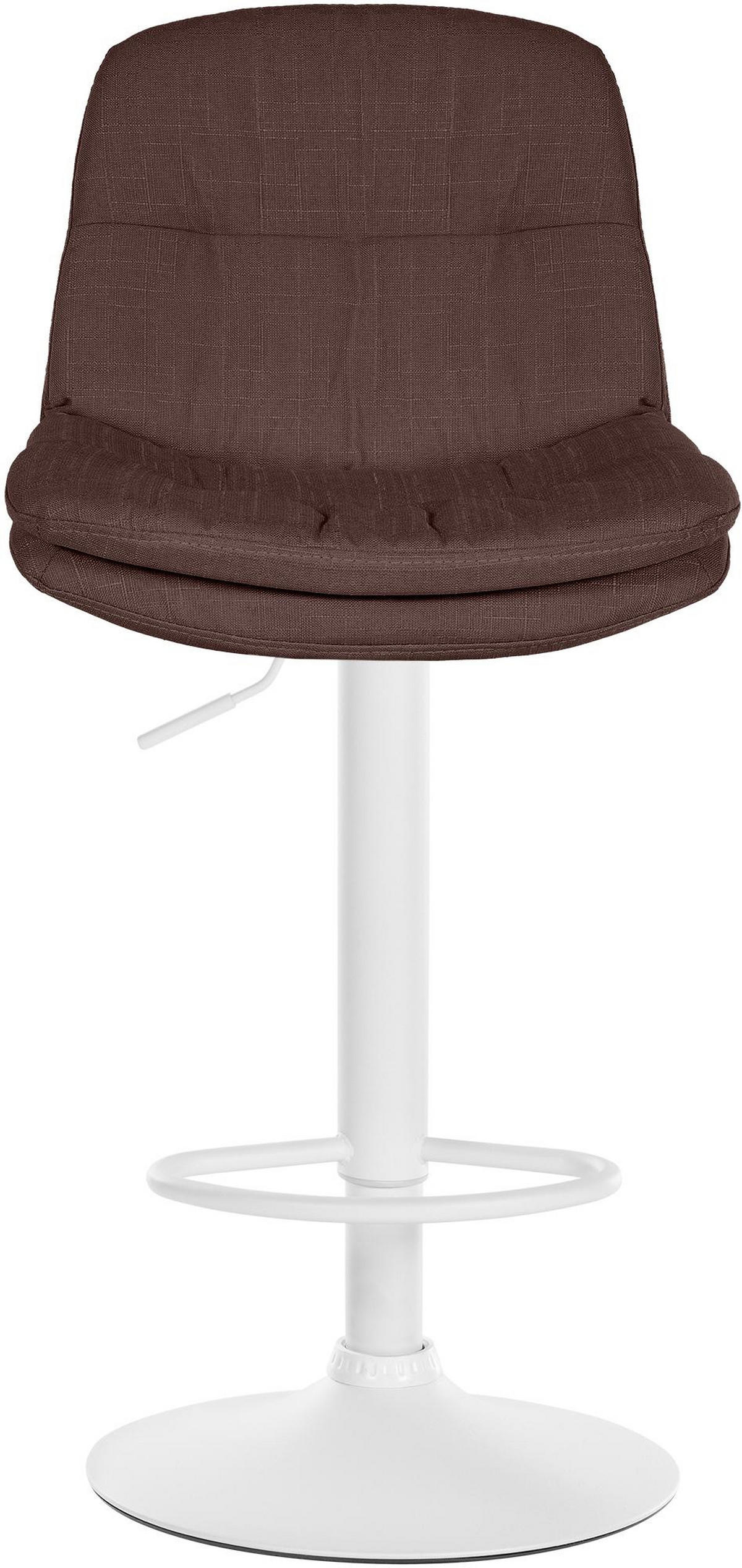 BARHOCKER Mitun Stoff Braun Weiß - Braun, Textil/Metall (46/92/54cm) - DELUKE