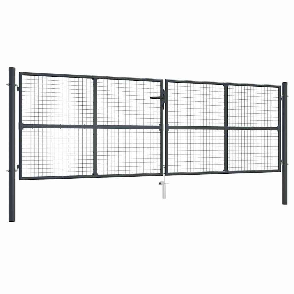 vidaXL Maschen-Gartentor Anthrazit 175 cm