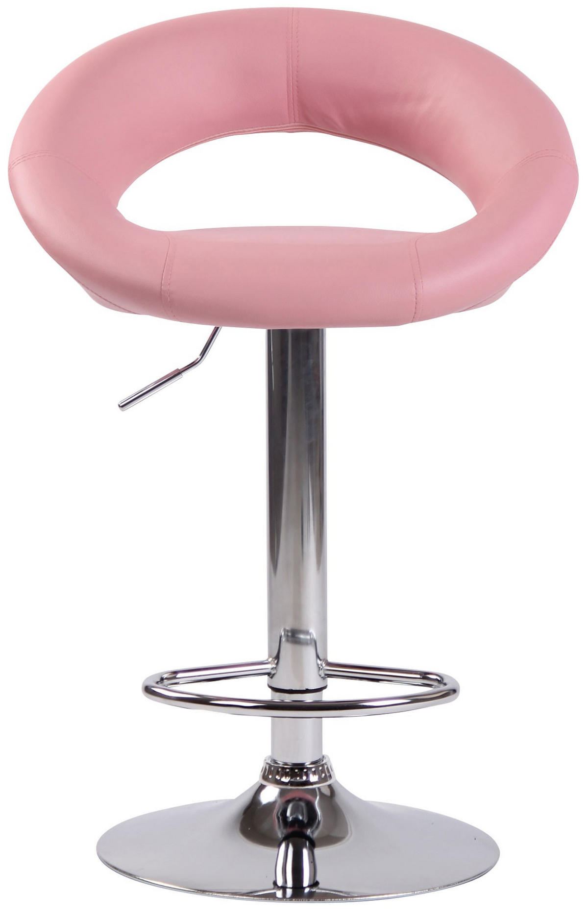 BARHOCKER Olinda Kunstleder 80-101 cm pink - Pink, Leder (53/80/47cm) - furnicato
