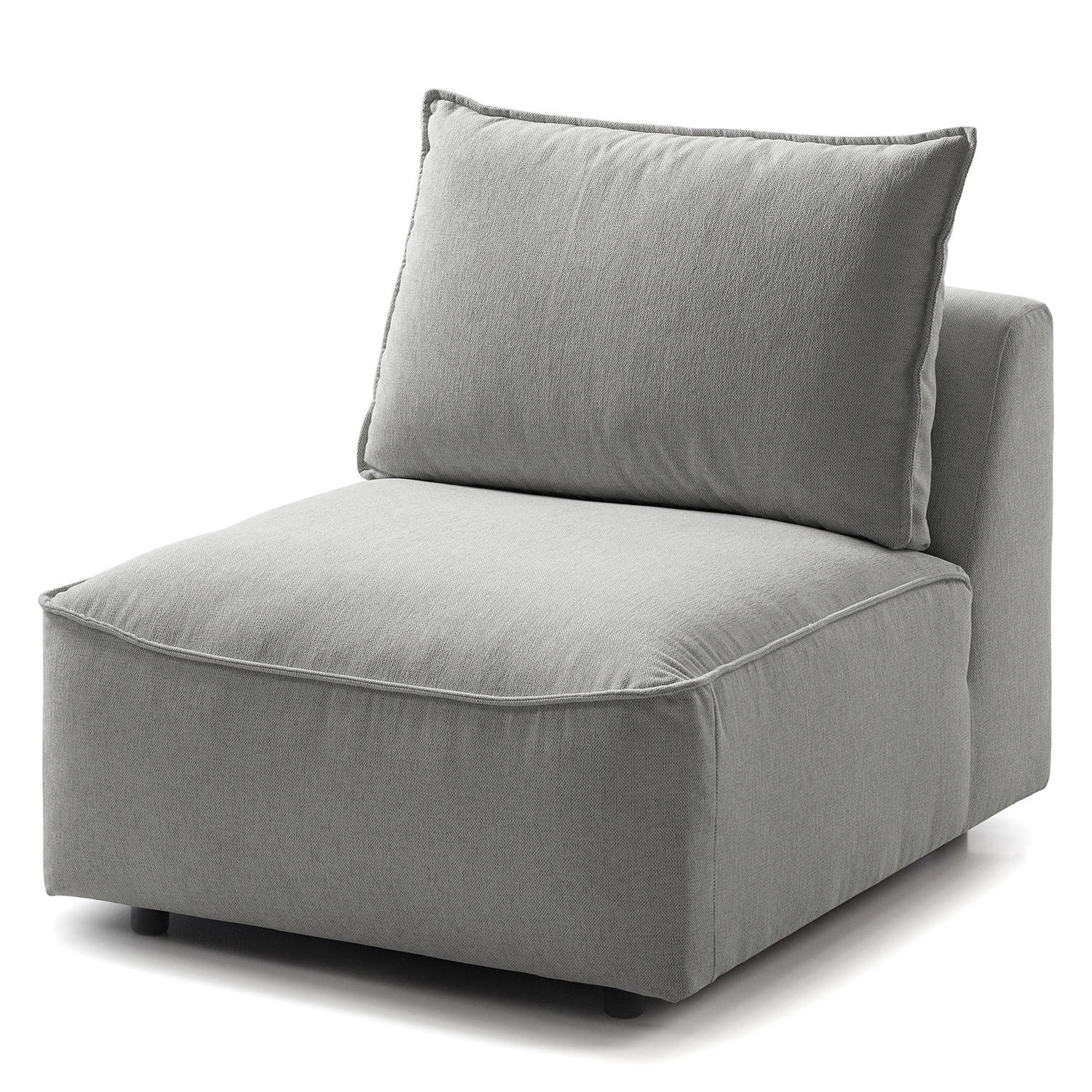 MODULSESSEL - Hellgrau, Holz/Textil (80/82/99cm) - home24