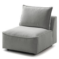 MODULSESSEL - Hellgrau, Holz/Textil (80/82/99cm) - home24