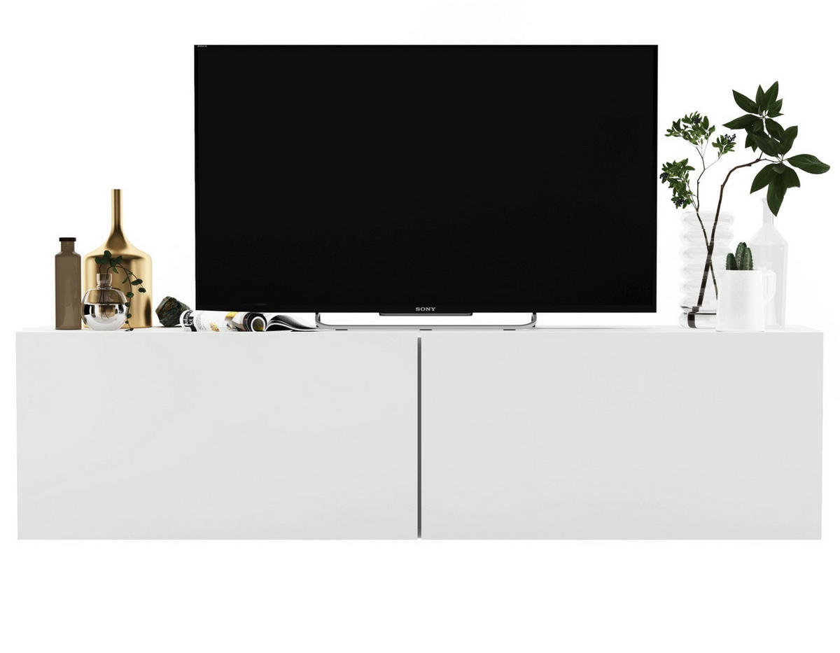 TV-SCHRANK Enjoy Weiß matt 120 cm - Weiß, Holzwerkstoff (120/30/35cm) - Meble Lindner