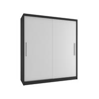 SCHWEBETÜRENSCHRANK Verona SI, Schwarz/Weiß Matt, 133 cm - Weiß, Holz (133/216/60cm) - B BELINI GROUP