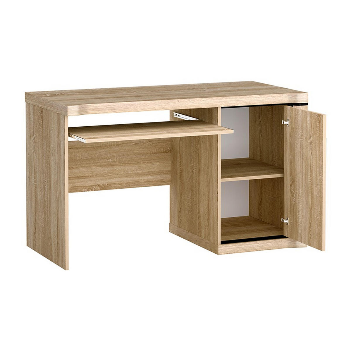 SCHREIBTISCH Dallas D-13 126 x 61 x 77 cm Eiche Sonoma - Sonoma Eiche, Holzwerkstoff/Kunststoff (61/126/77cm) - Koseto