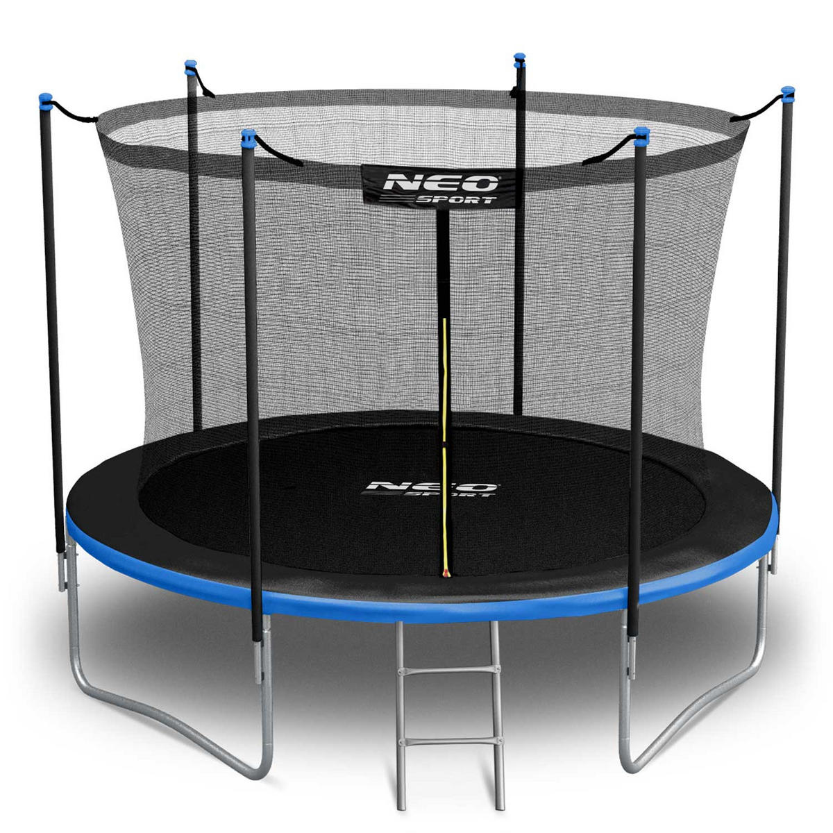 GARTENTRAMPOLIN 6 ft/183 cm mit Innennetz und Leiter - Blau, Metall (183/183cm)