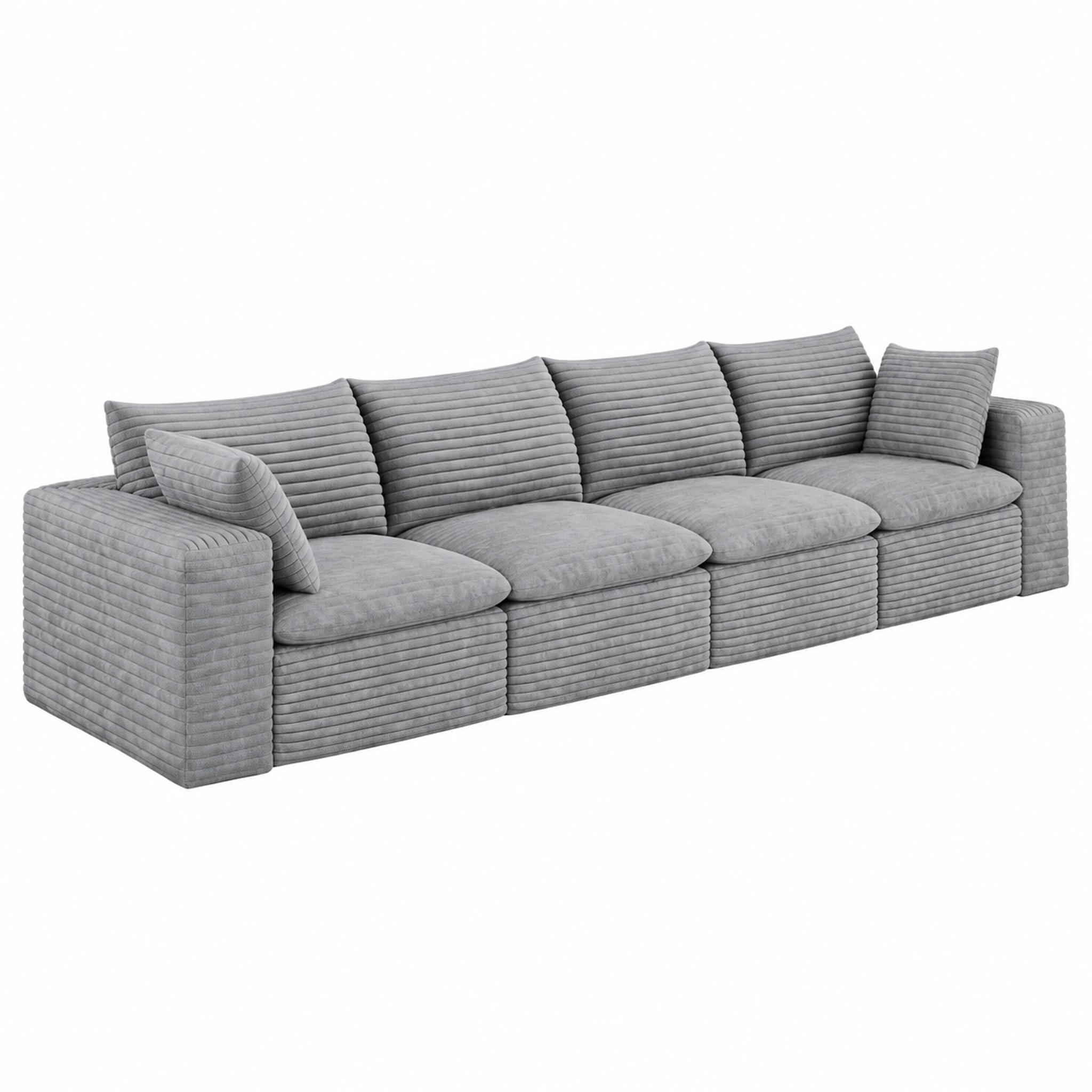Meubliv Sofa Grau 90x60x340 cm