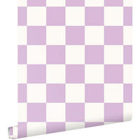 TAPETE Karomuster 53 cm x 10.05 m - Lila, Papier (53/1000cm) - ESTAhome