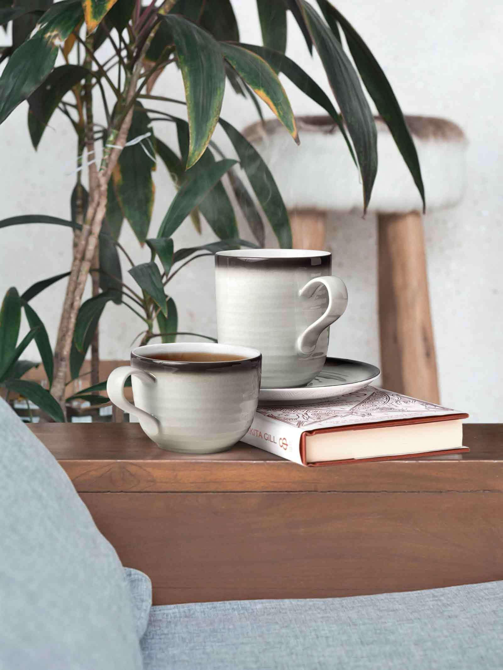 KAFFEEBECHER Terra Corso 400 ml 6er Set - Beige/Grau, Keramik (0.4L) - Seltmann Weiden