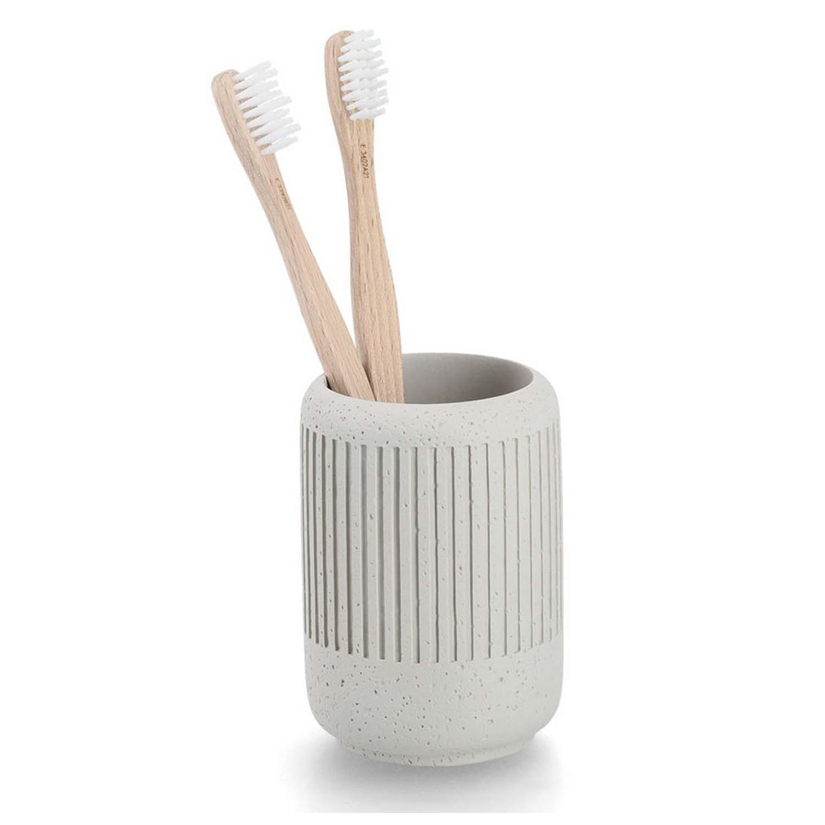BADACCESSOIRES - Zement Hellgrau, 4-teiliges Set - Hellgrau, Stein (10.3/42/10.3cm) - Zeller Present