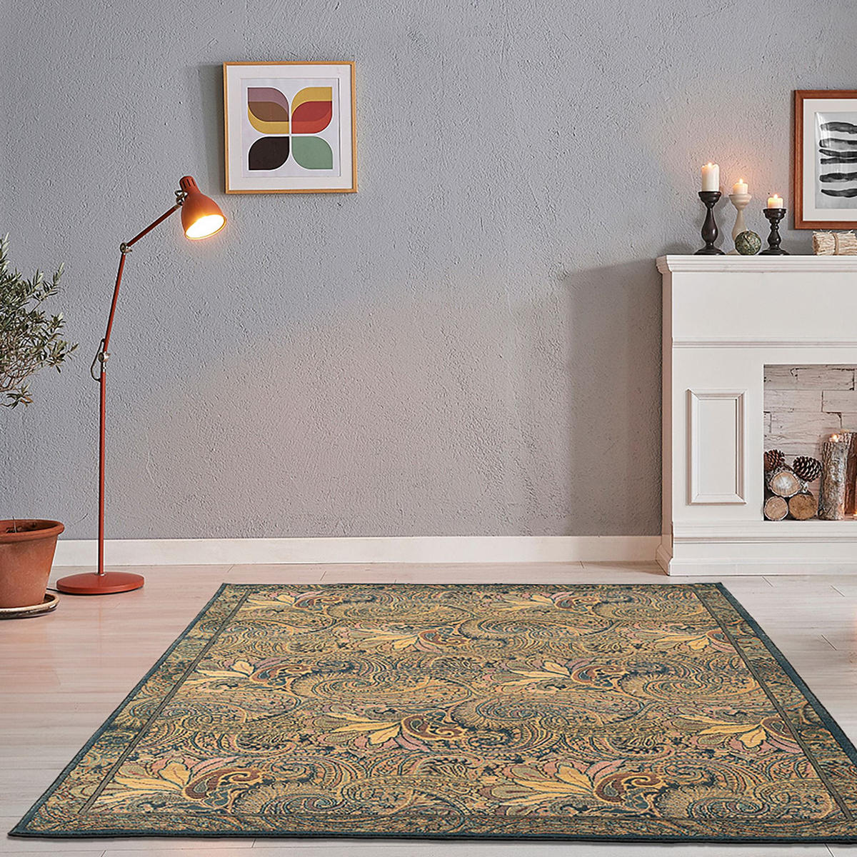 WEBTEPPICH Gabiro 739 160x235 cm - Goldfarben, Textil (160/235cm) - THEKO