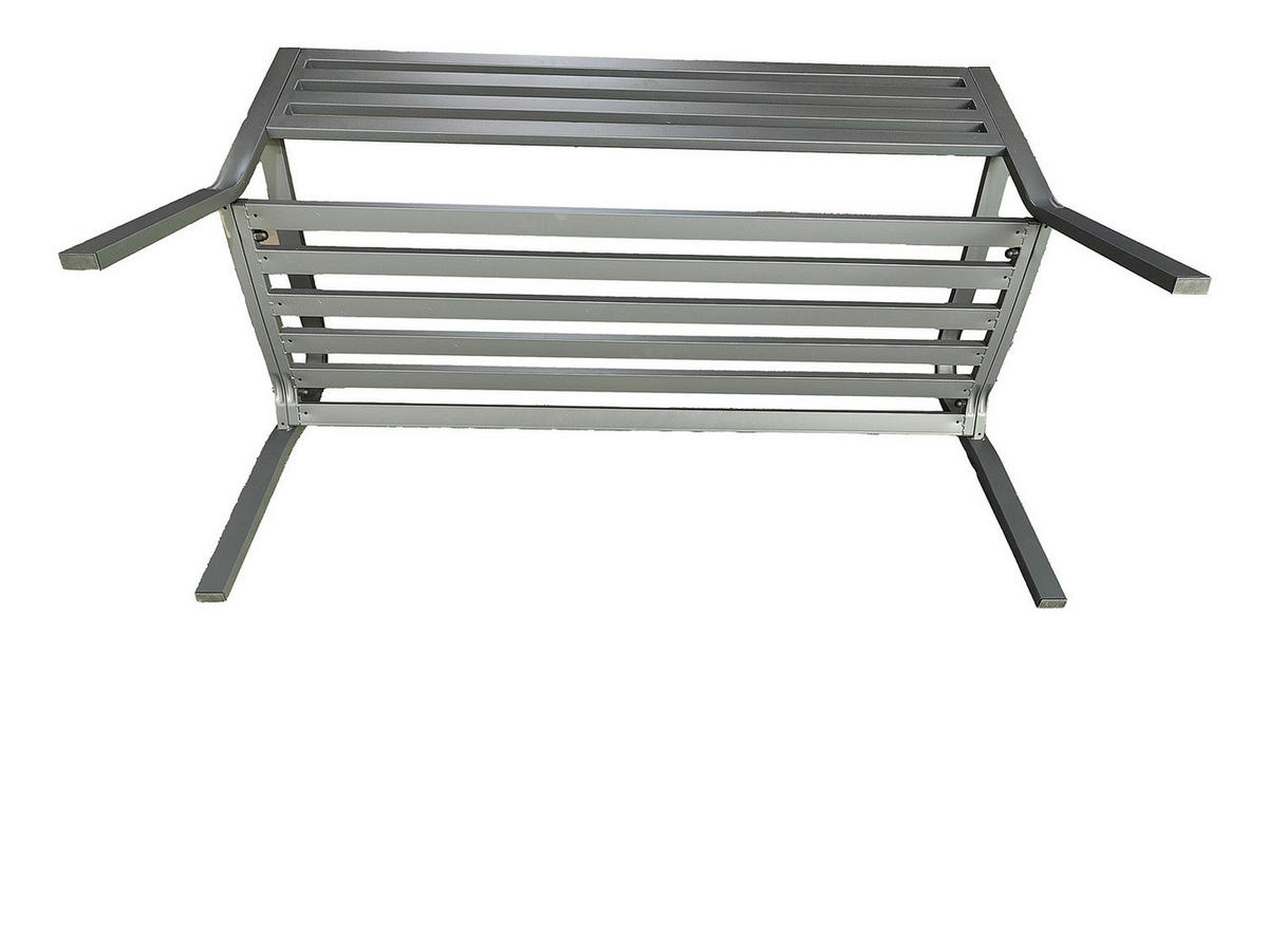 GARTENBANK - Stahl - Salbeigrün, Metall (128/81/56cm) - home24