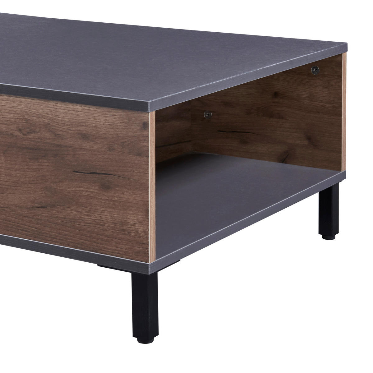COUCHTISCH Leppävirta 33/90/60 cm - Schwarz, Holzwerkstoff (60/90/33cm) - [en.casa]