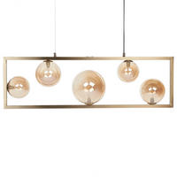 HÄNGELEUCHTE Geehi 20/100/133 cm - Messingfarben, Metall (20/100/133cm) - Beliani