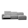 ECKSOFA TRENTO 4-Sitzer mit 1 Relaxfunktion, grau - Schwarz/Grau, Holzwerkstoff/Kunststoff (262/165cm) - Courtois Laville