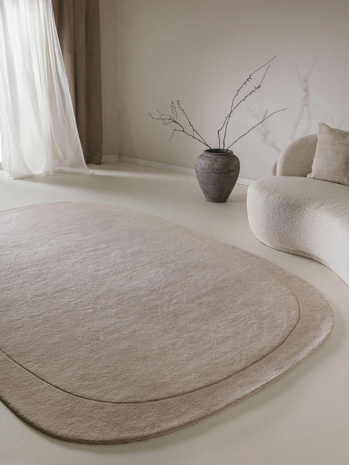 WOLLTEPPICH Shape Cream 160x230 cm - Creme, Textil (160/230cm) - benuta Pure