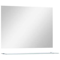 WANDSPIEGEL mit Regal 80×60 cm Hartglas - Silberfarben, Glas (80/60/10cm) - furnicato