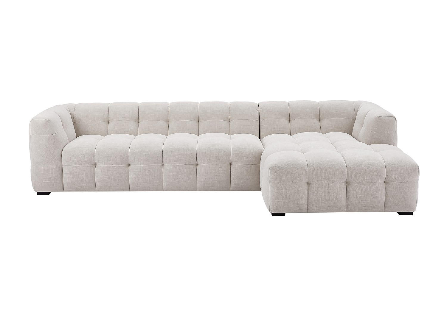 SOFA - 5 Personen - stoff - beige Dilome - Beige, Textil (314/68/168cm) - Vente-Unique
