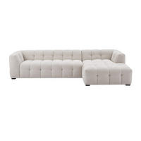 SOFA - 5 Personen - stoff - beige Dilome - Beige, Textil (314/68/168cm) - Vente-Unique