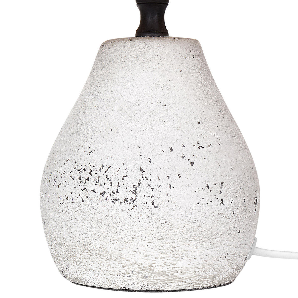 TISCHLAMPE 2-er Set Keramik Cremeweiß Arwadito - Weiß/Naturfarben, Keramik (23/14/31cm) - Beliani