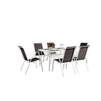 GARTEN-ESSMÖBELENSEMBLE - "Cordoba" - Phoenix - Taupe - Braun, Metall - Habitat Garten