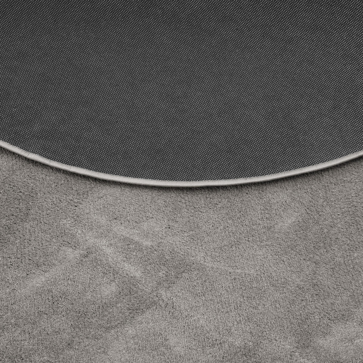 HOCHFLOR LANGFLOR TEPPICH SUPER SOFT MELIA RUND - Grau, Textil (120/120cm) - Pergamon