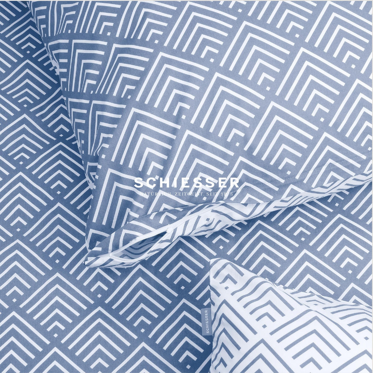 BETTWÄSCHESET Mabel - Renforcé - 2-teilig - 155 x 220 cm - Hellblau - Hellblau, Textil (155/220cm) - SCHIESSER