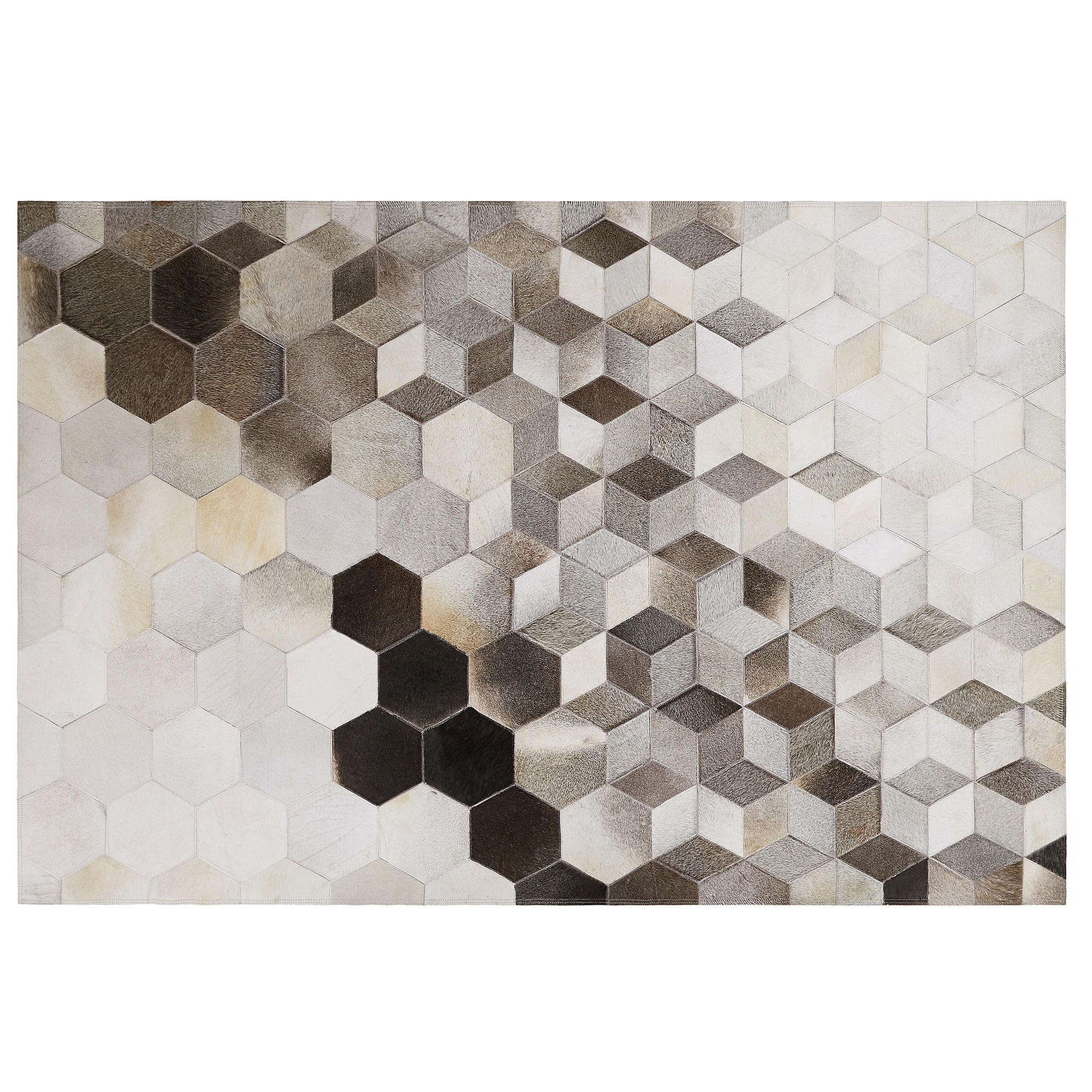 KURZFLOR-TEPPICH Sason 230/160 cm - Beige, Fell (160/230cm) - Beliani