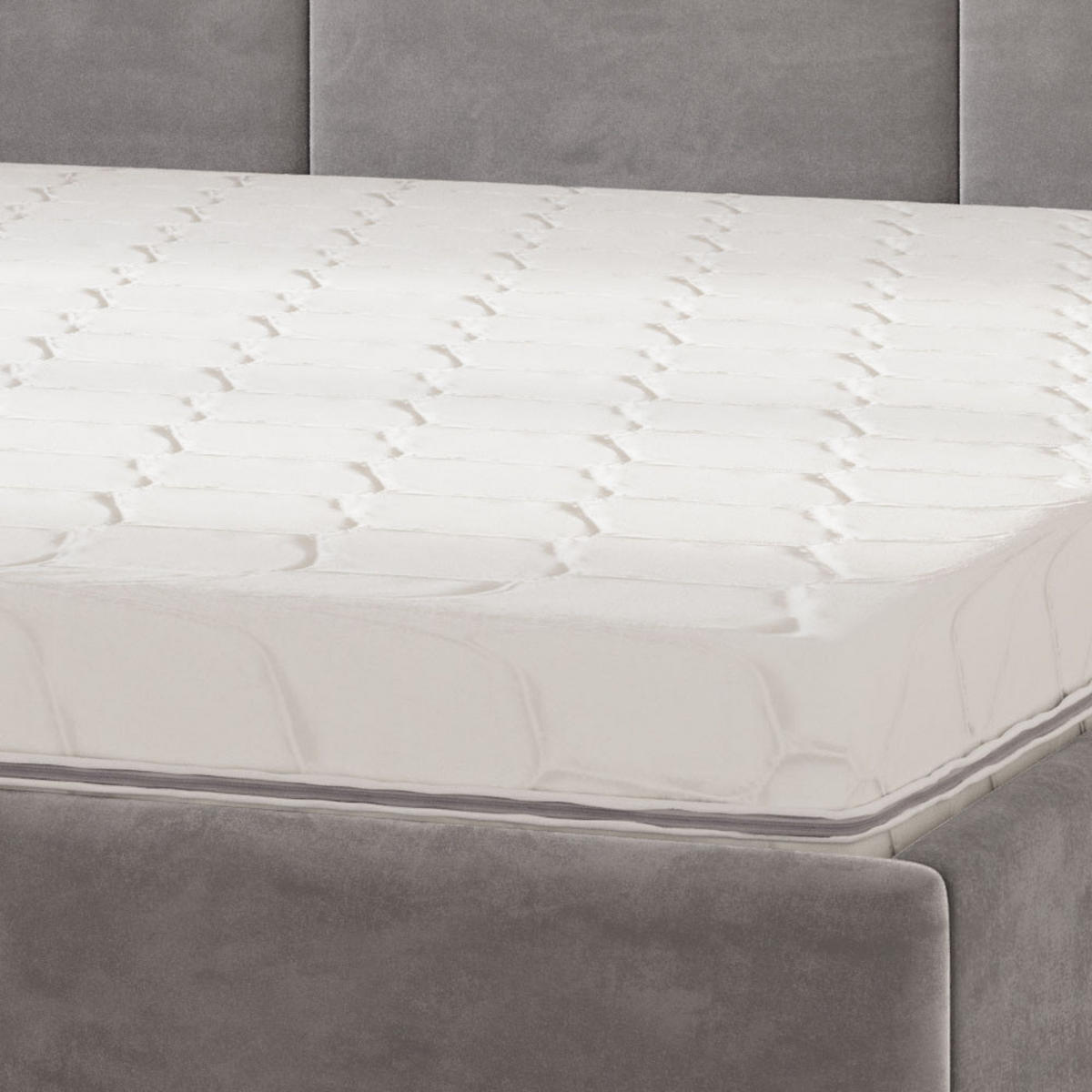 KOMFORTSCHAUMMATRATZE Nova 7-Zonen H3 mittelfest 160x200 cm 20cm hoch - Weiß, Textil (160/200cm) - Jana