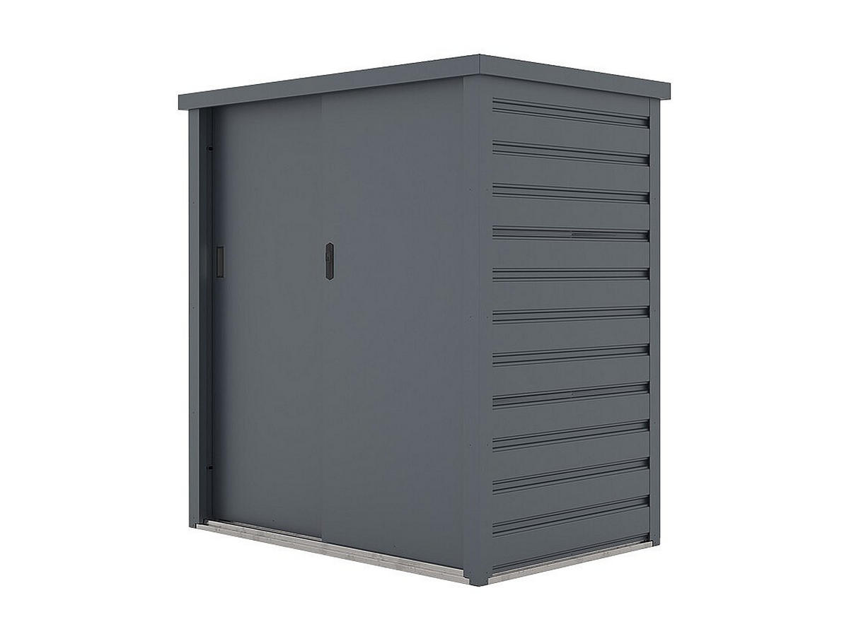 GARTEN-AUFBEWAHRUNGSSCHRANK - 125 x 80 x 131 cm - Stahl - Grau - REIVAX - Anthrazit, Metall (125/131/80cm) - Vente-Unique