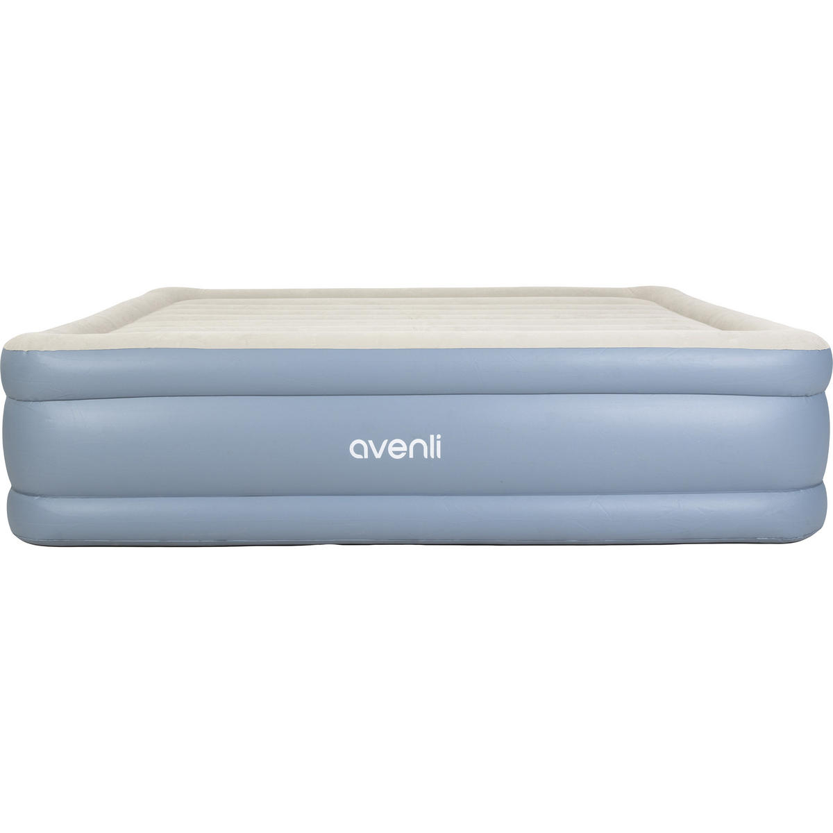 LUFTBETT Luftbett 203 x 152 x 46 cm mit eingebauter Pumpe - Hellblau, Kunststoff (152/203cm) - Avenli