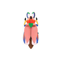 WANDDEKO Marienkäfer 13/7 cm - Pink, Wellpappe (13/7/29cm) - KUNSTLOFT