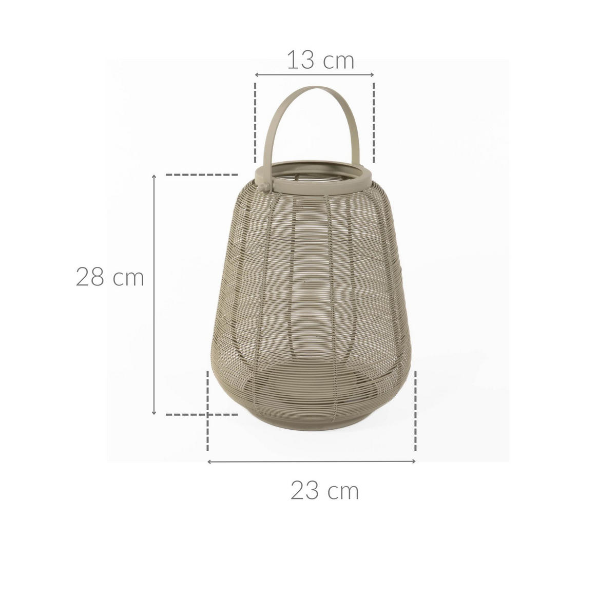 METALLLATERNE für Kerze 23/28 cm - Mintgrün, Metall (23/28/23cm) - Home Styling Collection