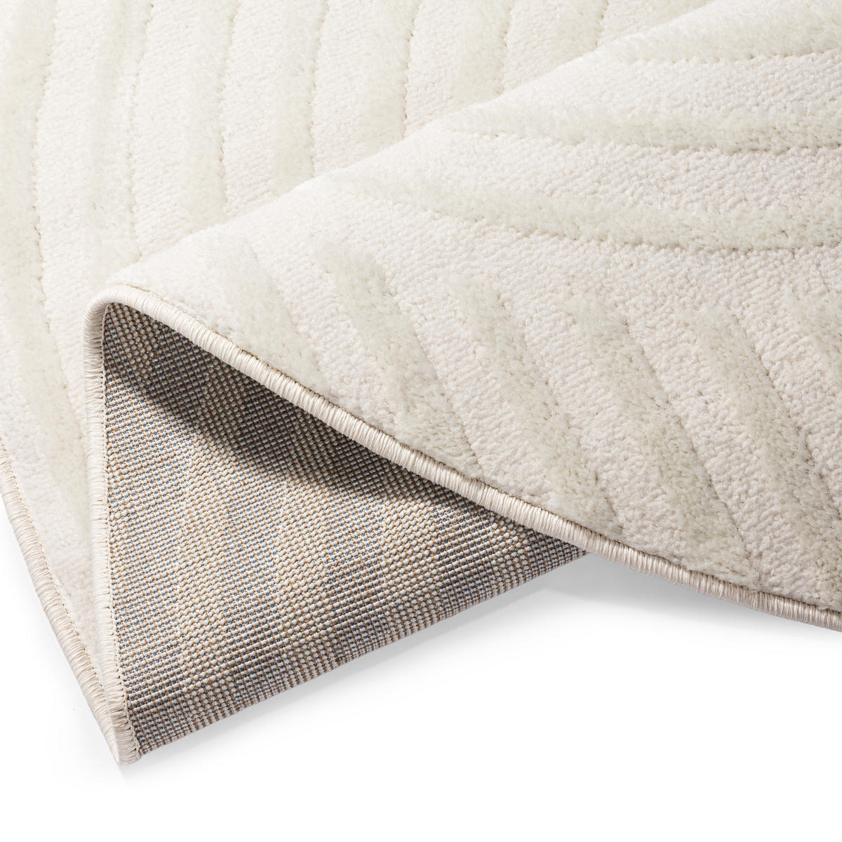 TEPPICH HYGGE Creme, rund 160/160 cm - Creme, Textil (160/160cm) - Tapiso