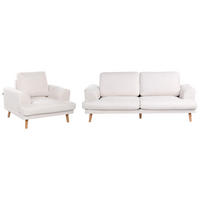 SADA POHOVEK 4-místná Látka Světle béžová Kildal - béžová, textil (280/90/96cm) - Beliani