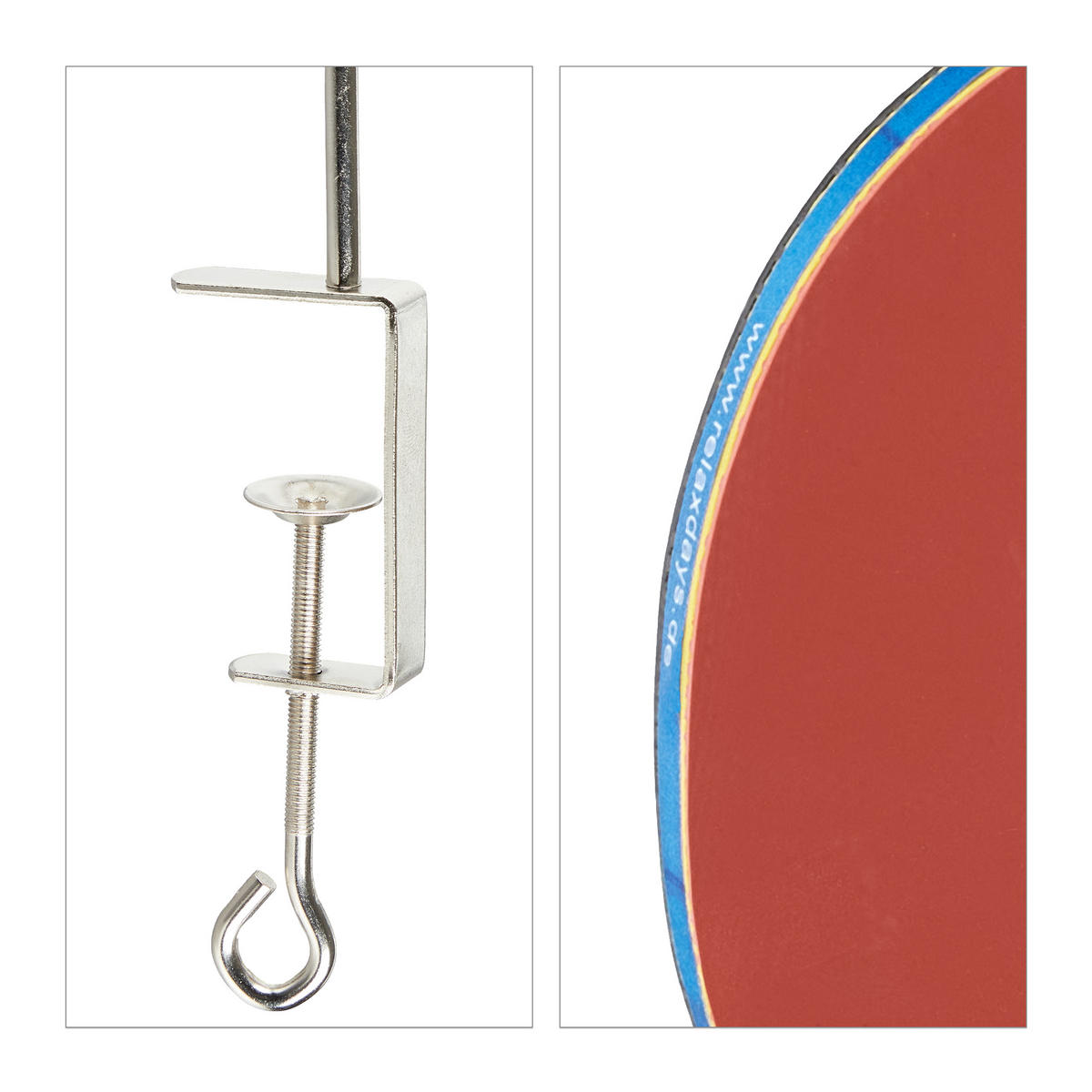 9DÍLNÁ sada na stolní tenis - různobarevná, dřevo/plast (18/4.5cm) - Relaxdays