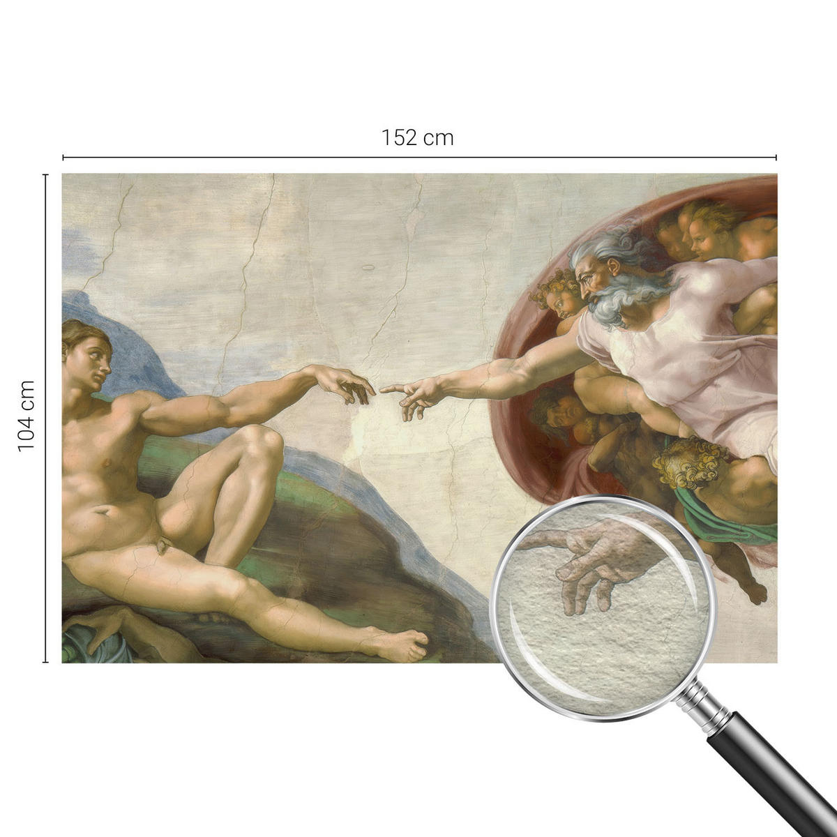 FOTOTAPETE 152x104 cm - Spiritueller Kontakt - Beige, Textil (152/104cm) - Wallfluent