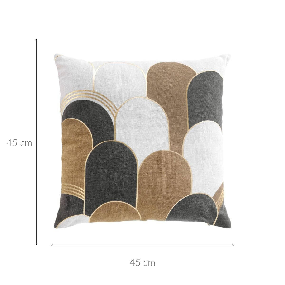 DEKOKISSEN Goldenes Muster 45/45 cm - Multicolor, Textil (45/45cm) - Douceur d´intérieur