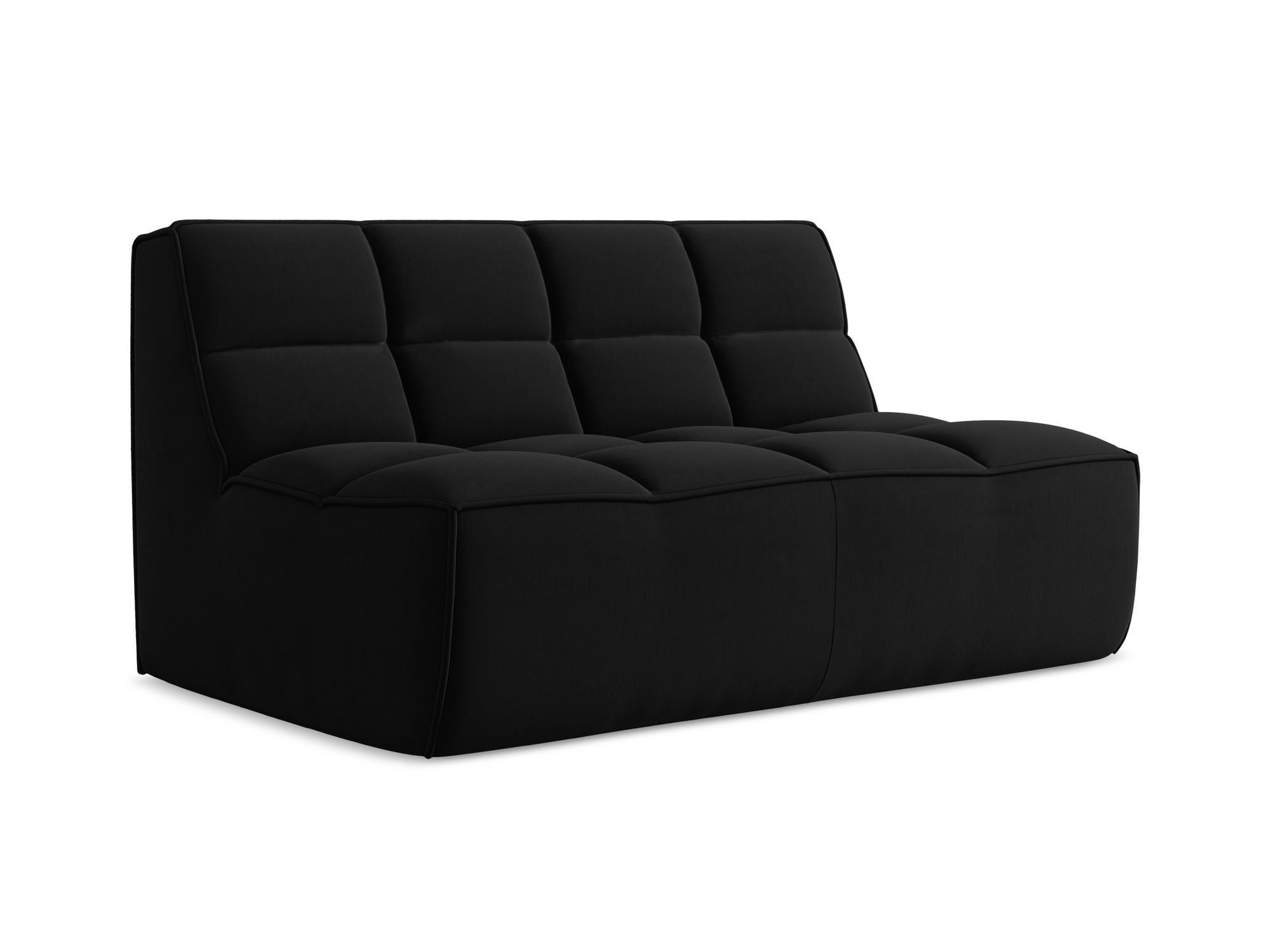 2-SITZER-SOFA Samt Stoff Schwarz - Schwarz, Kunststoff/Textil (160/75/93cm) - Makamii