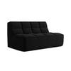 2-SITZER-SOFA Samt Stoff Schwarz - Schwarz, Kunststoff/Textil (160/75/93cm) - Makamii