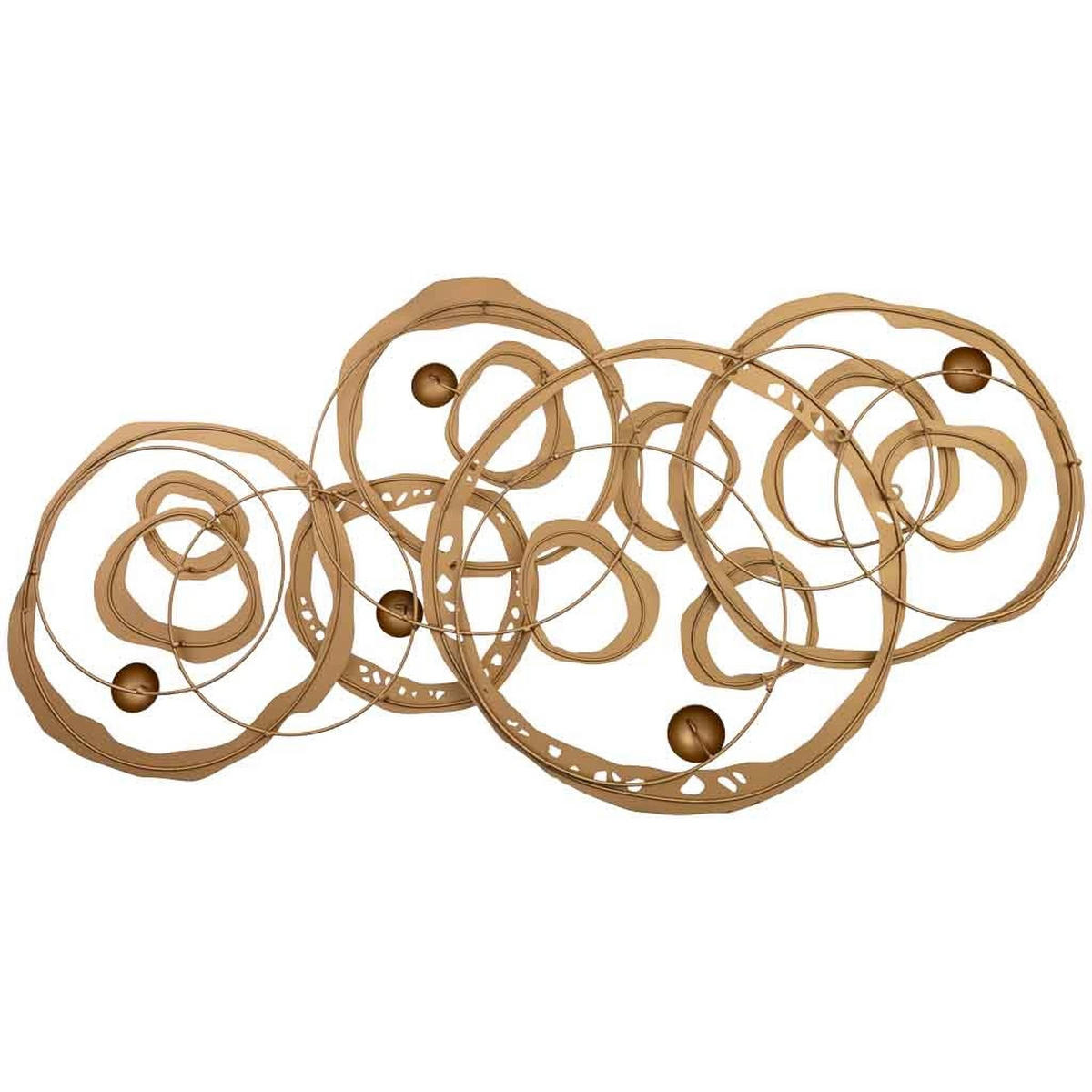 WANDDEKO-OBJEKT aus Metall, 135x68x6cm - Goldfarben, Metall (134.6/6.4/67.9cm) - Wanderlust