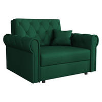 SCHLAFSOFA Viva Roma I - Smaragdgrün/Schwarz, Holz/Textil (116/85/98cm) - MIRJAN24