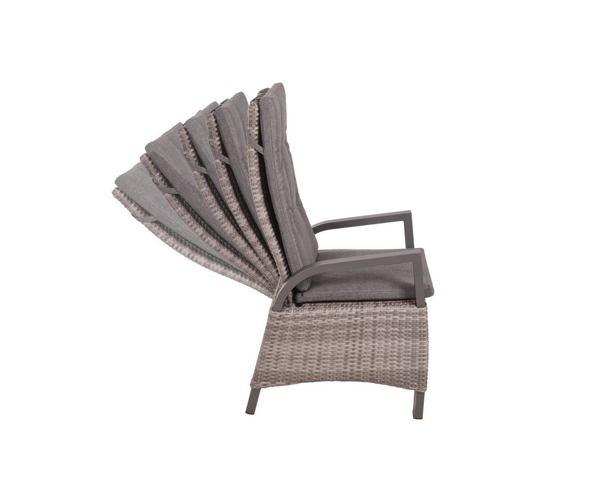 GARTENSTUHL 2er Set Berlin Hochlehner - Grau, Kunststoff (67/112/60cm) - DELUKE