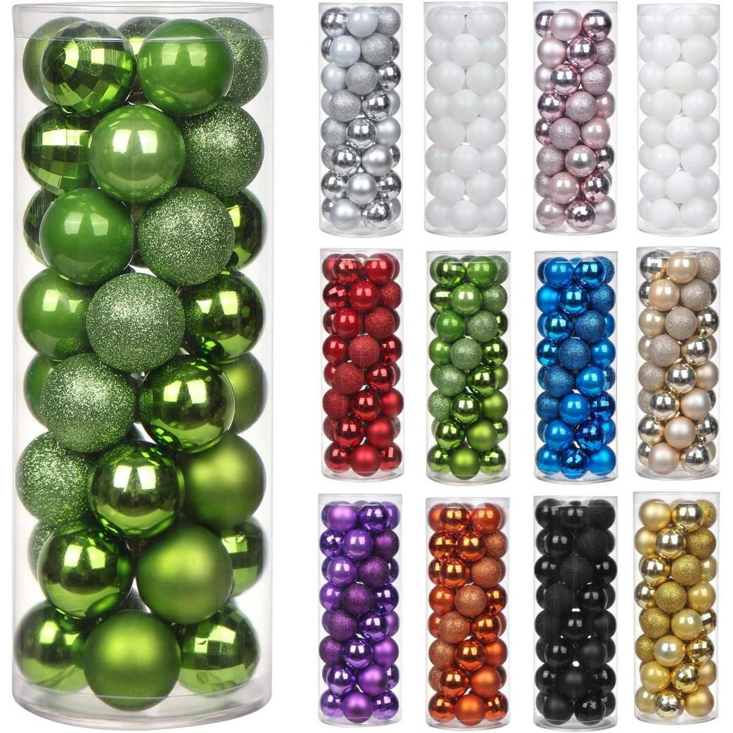 WEIHNACHTSKUGELN 40-teiliges Set Kunststoff Grün 4 cm - Multicolor, Kunststoff (4/4/4cm)