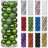 WEIHNACHTSKUGELN 40-teiliges Set Kunststoff Grün 4 cm - Multicolor, Kunststoff (4/4/4cm)