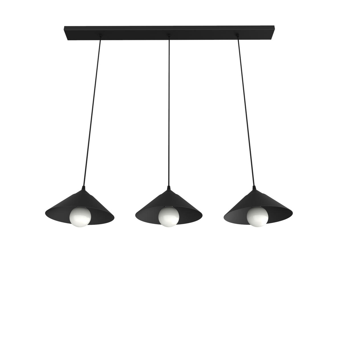 HÄNGELEUCHTE - Schwarz, Metall (25/100/120cm) - Lumicom