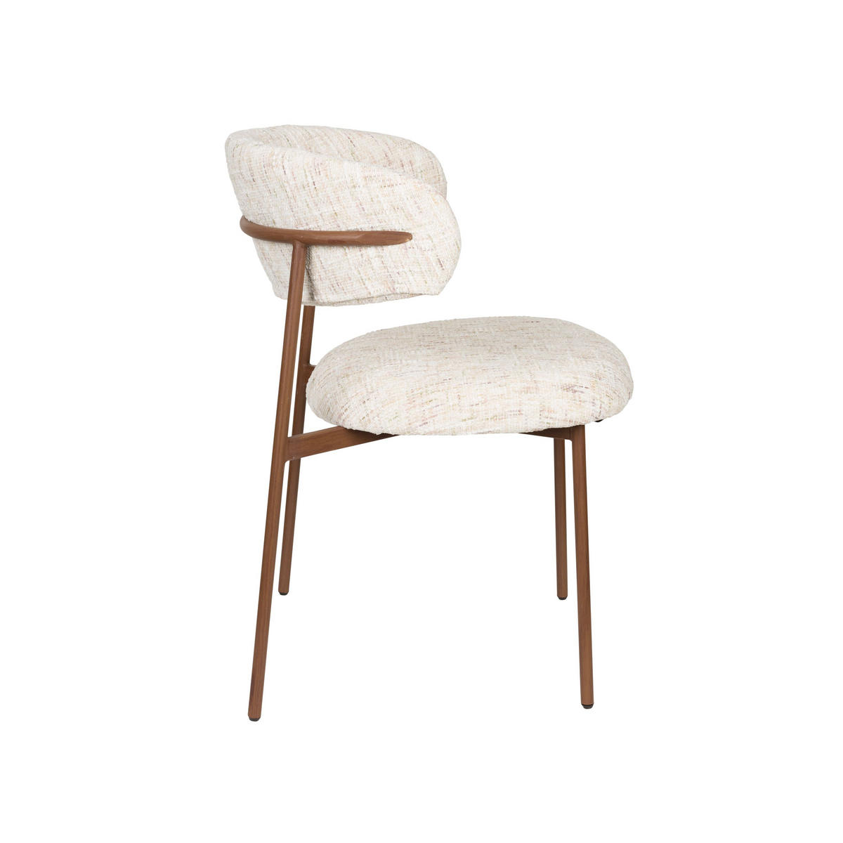 ESSZIMMERSTUHL Claes Creme - 2 er Set - Weiß, Textil (56.5/78.5/57.5cm) - Housecraft Living