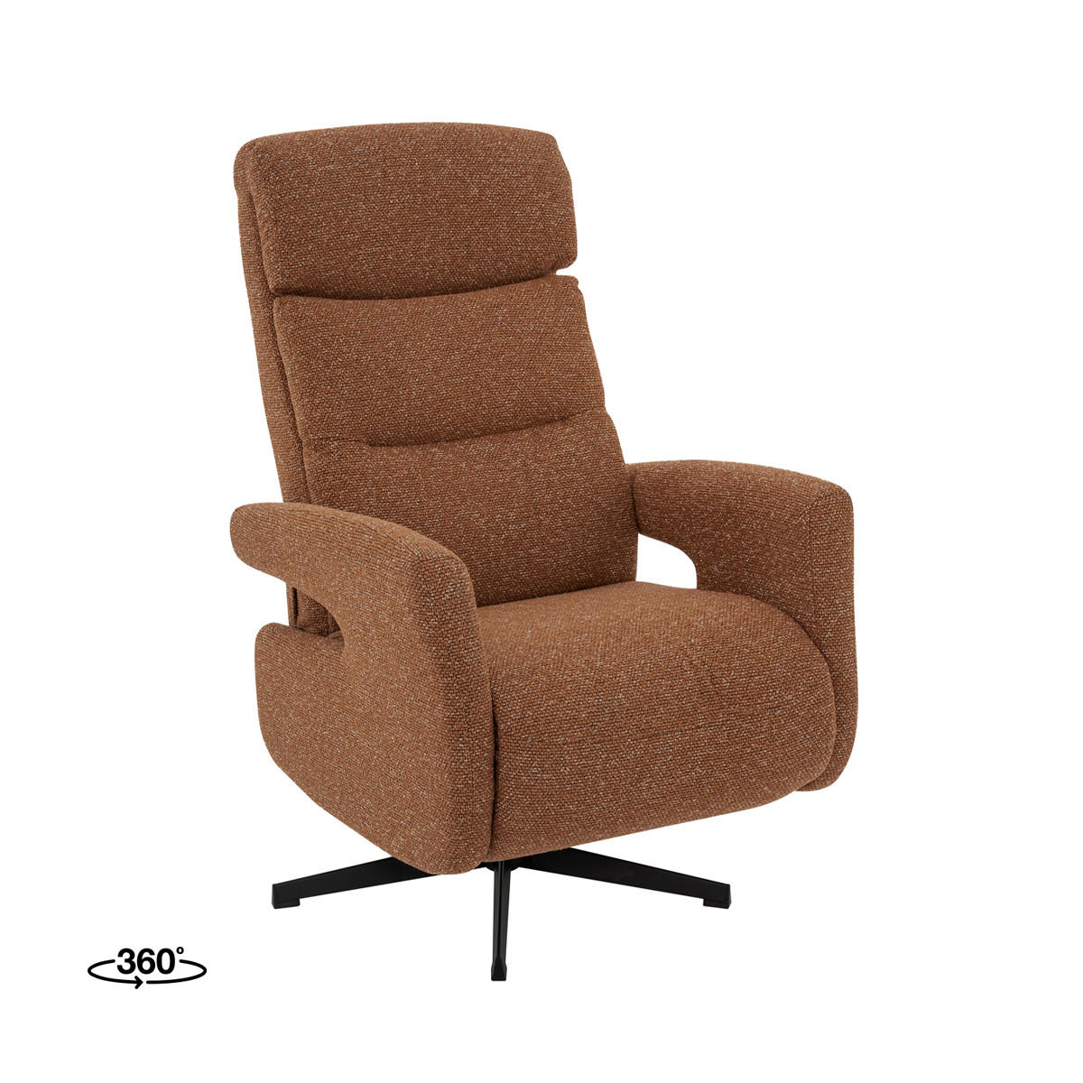 SESSEL Copenhagen - Brown - 72/88/115 cm - Braun, Textil (72/115/88cm) - LABEL51