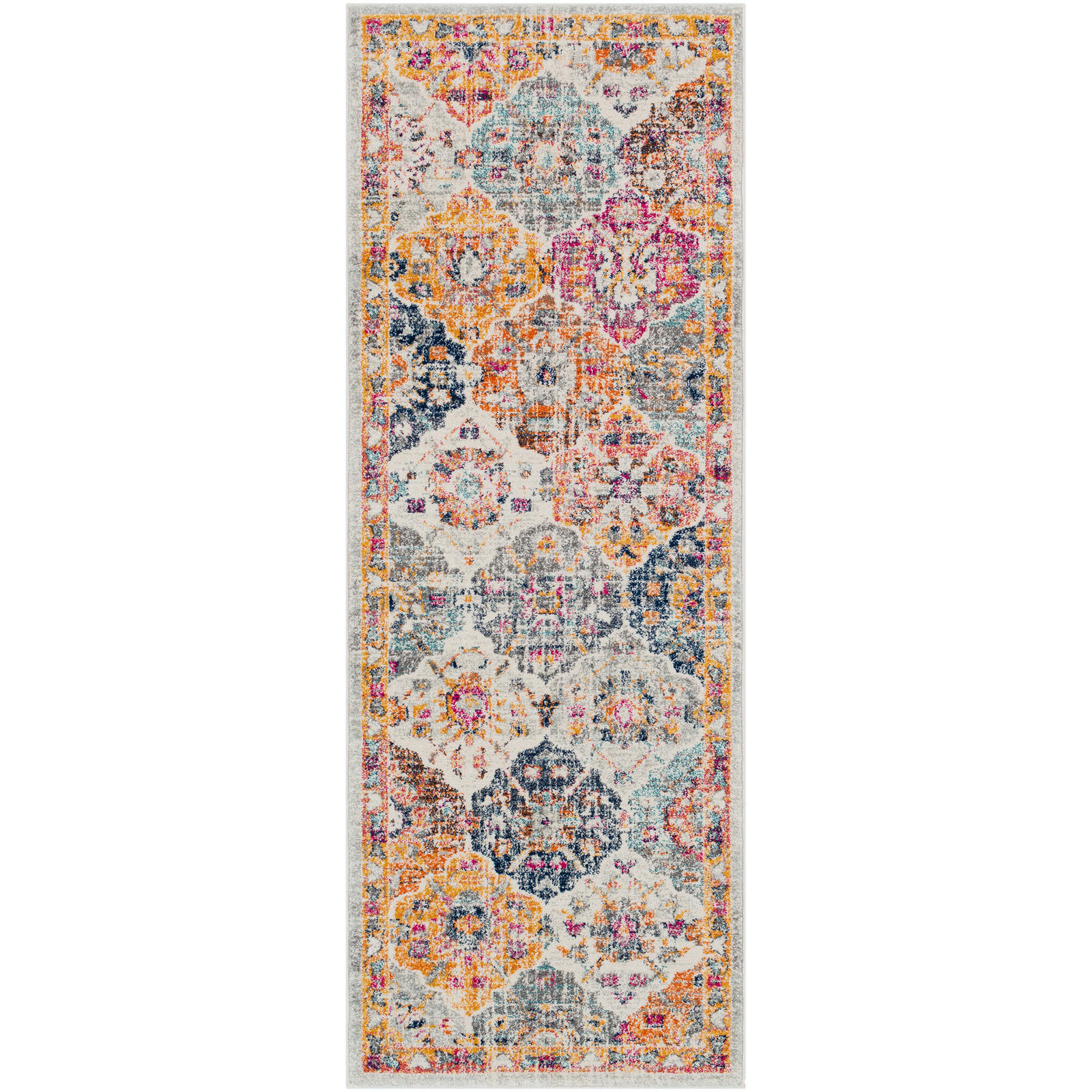 VINTAGE-TEPPICH 78/365 cm Mehrfarbig - Multicolor/Orange, Naturmaterialien/Textil (80/365cm) - LIVABLISS